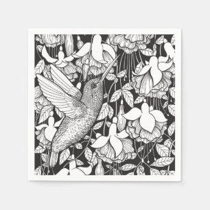 Hummingbird and fuchsia servetten