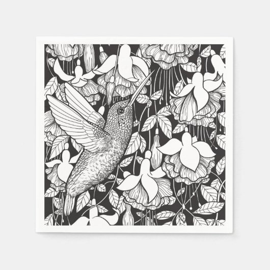 Hummingbird and fuchsia servetten (Voorkant)