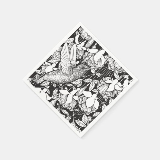 Hummingbird and fuchsia servetten (Hoek)