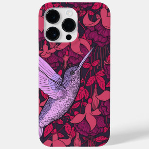 Hummingbird and fuchsia violet Case-Mate iPhone 14 pro max hoesje