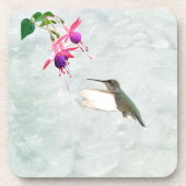 Hummingbird and Fuschia Drankjes Onderzetter (Voorkant)