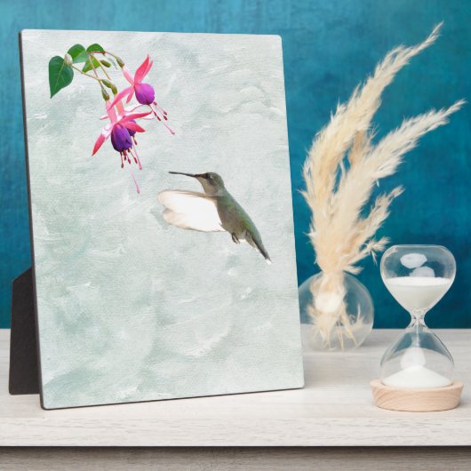 Hummingbird and Fuschia Fotoplaat (Zijkant)