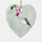 Hummingbird and Fuschia Keramisch Ornament (Rechts)