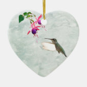 Hummingbird and Fuschia Keramisch Ornament (Voorkant)