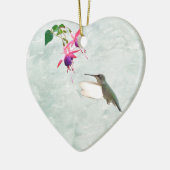 Hummingbird and Fuschia Keramisch Ornament (Links)