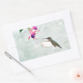 Hummingbird and Fuschia Rechthoekige Sticker (Envelop)