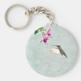Hummingbird and Fuschia Sleutelhanger