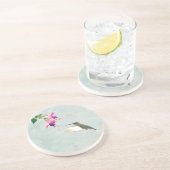 Hummingbird and Fuschia Zandsteen Onderzetter (Zijkant)