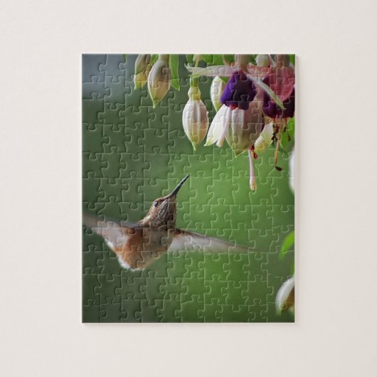 Hummingbird and Fushia Plant Legpuzzel (Verticaal)