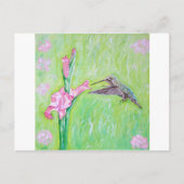 Hummingbird and Gladioli Painting Briefkaart (Voorkant)