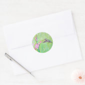 Hummingbird and Gladioli Painting Ronde Sticker (Envelop)