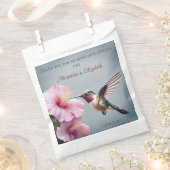 Hummingbird and Hibiscus | Blue Wedding Bedankzakje (Geknipt)