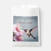 Hummingbird and Hibiscus | Blue Wedding Bedankzakje (Voorkant)