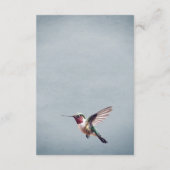 Hummingbird and Hibiscus | Blue Wedding Informatiekaartje (Achterkant)
