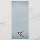 Hummingbird and Hibiscus | Blue Wedding Menu (Achterkant)