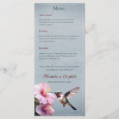 Hummingbird and Hibiscus | Blue Wedding Menu (Voorkant)