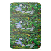 Hummingbird and Iris Bath Mat (Voorkant Verticaal)