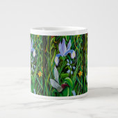 Hummingbird and Iris Coffee Cup Grote Koffiekop (Voorkant)