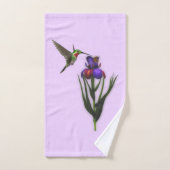 Hummingbird and Iris Flower Bad Handdoek (Handdoek)