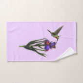 Hummingbird and Iris Flower Bad Handdoek (Handdoek)