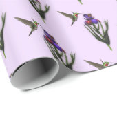 Hummingbird and Iris Flower    Cadeaupapier (Rol Hoek)