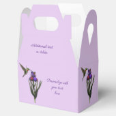 Hummingbird and Iris Flower Personalized Bedankdoosjes (Geopend)