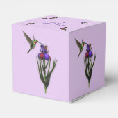 Hummingbird and Iris Flower Personalized Bedankdoosjes (Achterkant)