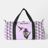 Hummingbird and Iris Flower Personalized Plunjezak (Voorkant)