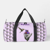 Hummingbird and Iris Flower Personalized Plunjezak (Achterkant)