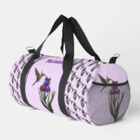 Hummingbird and Iris Flower Personalized