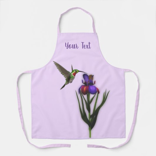 Hummingbird and Iris Flower Personalized Schort (Voorkant)