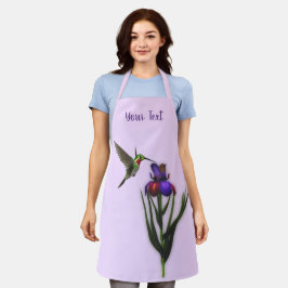 Hummingbird and Iris Flower Personalized Schort