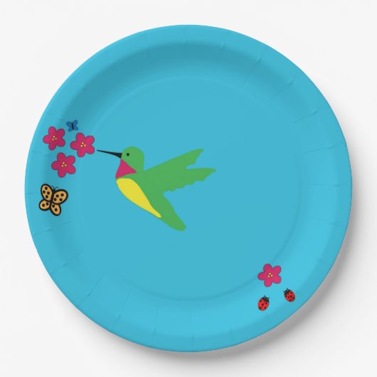 Hummingbird and Ladybug Paper Bord (Voorkant)