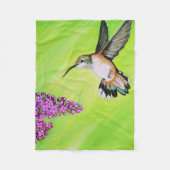 Hummingbird and Lila Painting Fleece Deken (Voorkant)