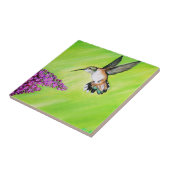 Hummingbird and Lila Painting Tegeltje (Zijkant)