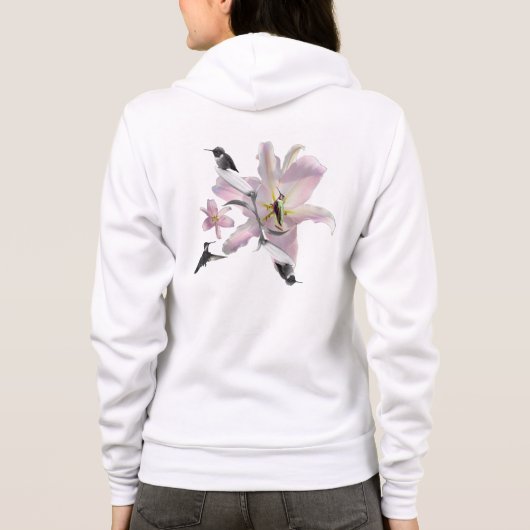Hummingbird and Lilies Hoodie (Achterkant)
