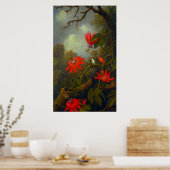 Hummingbird and Passionflower (1875) Poster (Keuken)