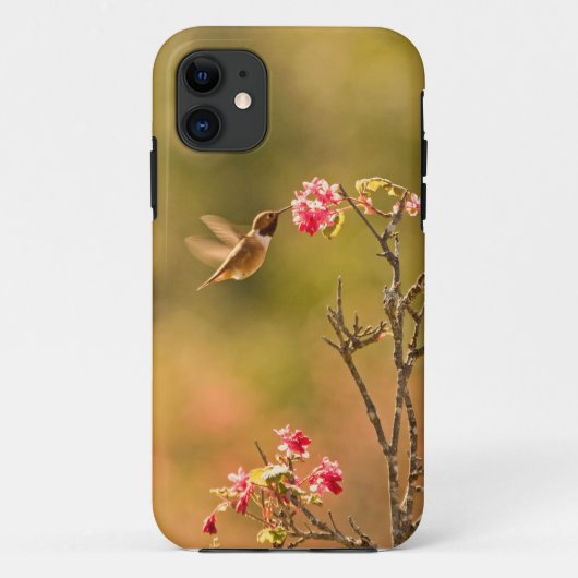 Hummingbird and Pink Flowers Case-Mate iPhone Case (Achterkant)