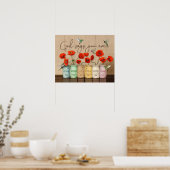 Hummingbird and Poppies God zegt dat je bent Poster (Keuken)
