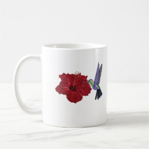 Hummingbird and Red Hibiscus Koffiemok