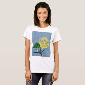 Hummingbird and Roos in the Rain Painting T-shirt (Voorkant volledig)