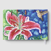 Hummingbird and Stargazer Lily Painting Gastenboek (Achterkant)