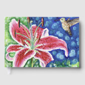 Hummingbird and Stargazer Lily Painting Gastenboek (Voorkant)