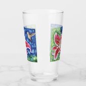Hummingbird and Stargazer Lily Painting Glas (Links)