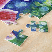 Hummingbird and Stargazer Lily Painting Legpuzzel (Zijkant)