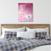 Hummingbird and Swan Canvas Afdruk (Insitu (Slaapkamer))