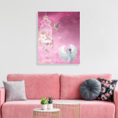 Hummingbird and Swan Canvas Afdruk (Insitu (Woonkamer))