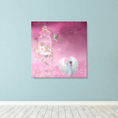 Hummingbird and Swan Canvas Afdruk (Insitu (Houten vloer))