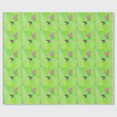 Hummingbird and Sweet Peas Painting Cadeaupapier (Vlak)