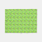 Hummingbird and Sweet Peas Painting Fleece Deken (Voorkant (Horizontaal))